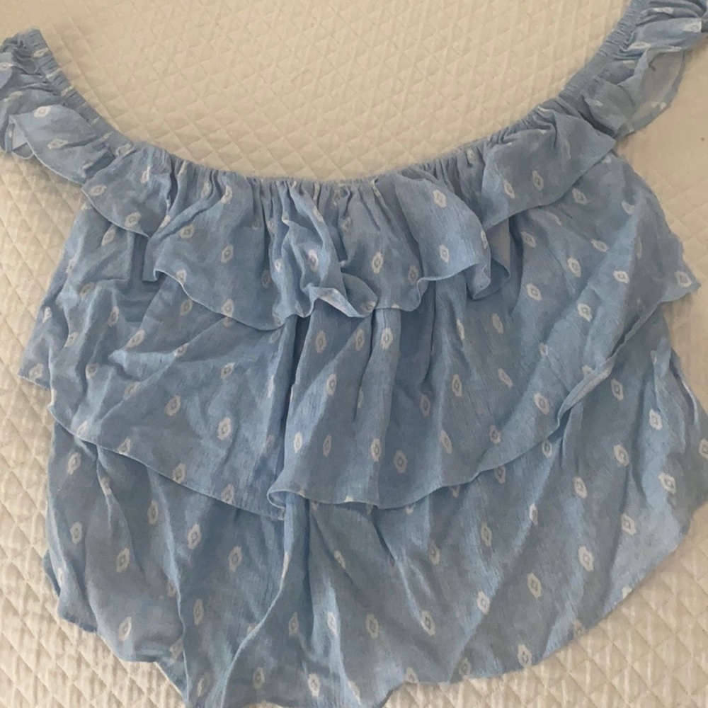 MISA LA top. Light blue. Size xs